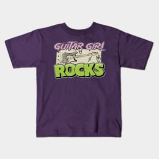 Guitar Girl Rocks Kids T-Shirt